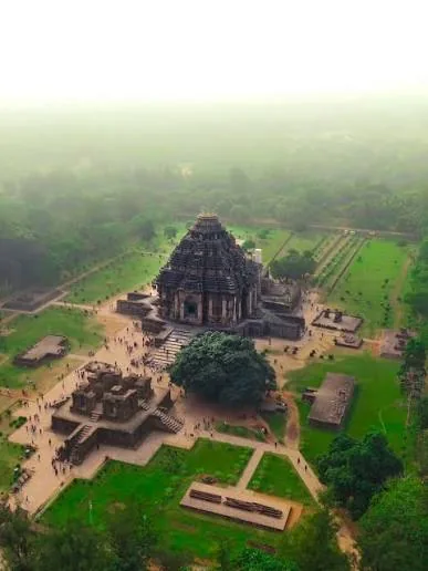 The Konark Sun Temple chariot at golden hour